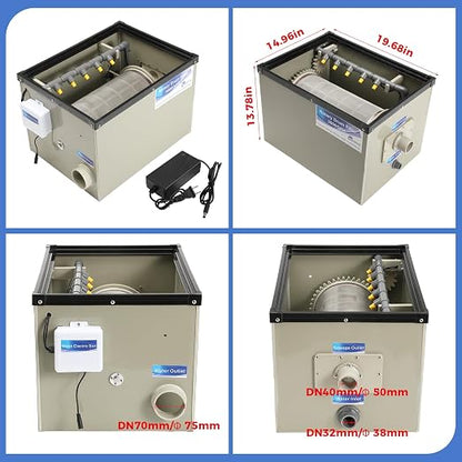 Rotary Drum Filter-3000GPH Canister Filter AC110-240V RDF Fully Automatic Water - Image 5