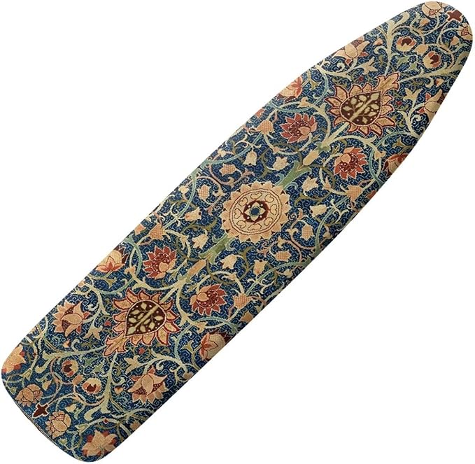 ZCFYGDX Vintage Flower Print 15 x 48 Ironing Board Covers Nylon Buckle Straps Fasteners & Elastic Edge Stain Resistant Breathable,Suitable for Multi-Size Iron Board Relaxing Ironing Experience