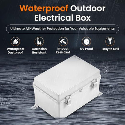 QILIPSU Waterproof Junction Box IP67 Outdoor Plastic Electrical Project - Image 2