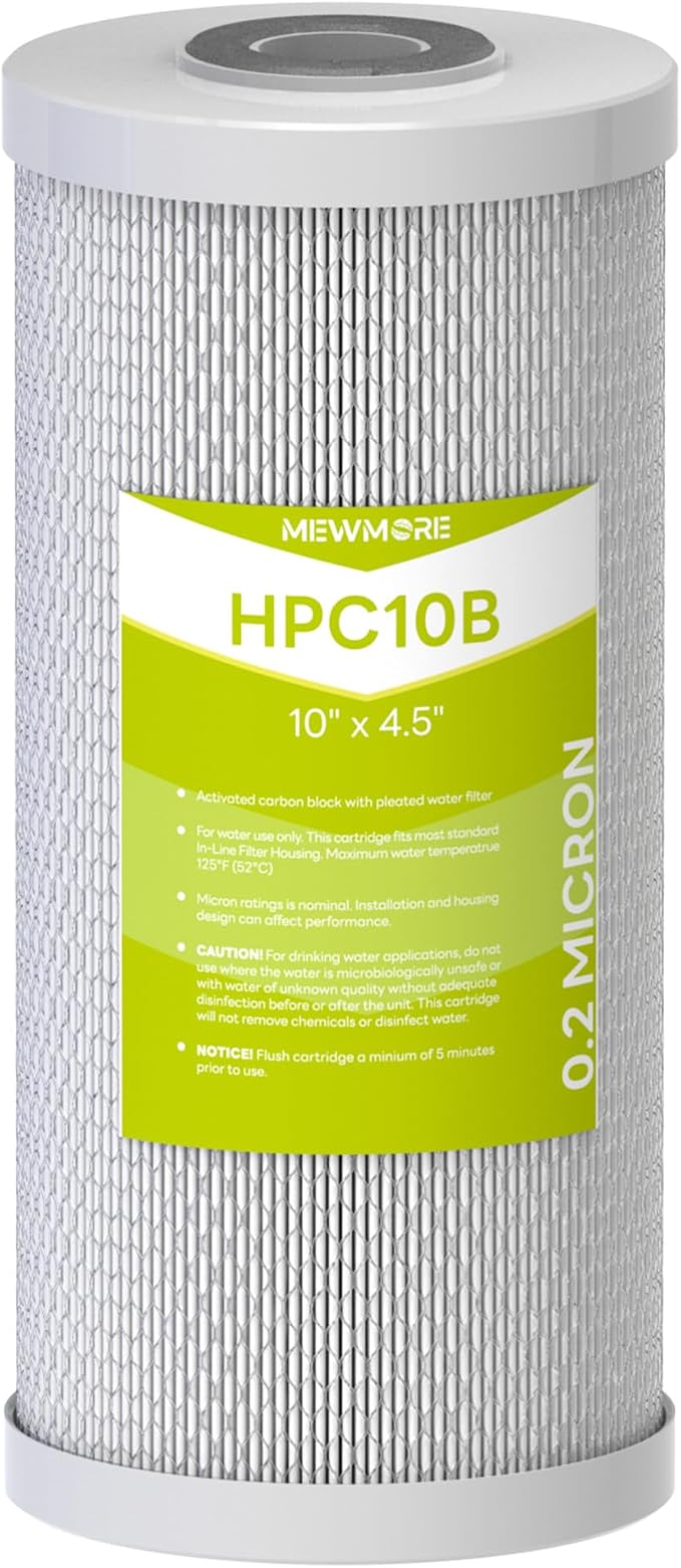 0.2 Micron 10" x 4.5" Water Filter by MewMore