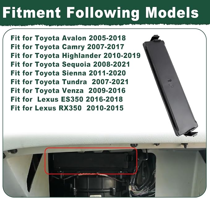 AC Cabin Air Filter Plate Cover Door Panel Fit - Image 6