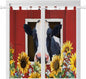 Cow Sunflowers Bathroom Curtains 63 Inch Length, Window Curtains Tab Top by Unknown