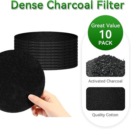10 Pack Charcoal Filters for Compost Bucket, Compost Filters for Countertop Bin - Image 4