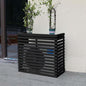 Wood Air Conditioner Fence Screen by Unknown