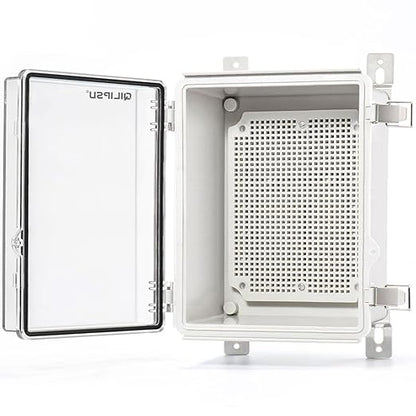 QILIPSU Outdoor WiFi Enclosure, 8.6"x6.7"x4.3" Waterproof Electrical Junction by QILIPSU