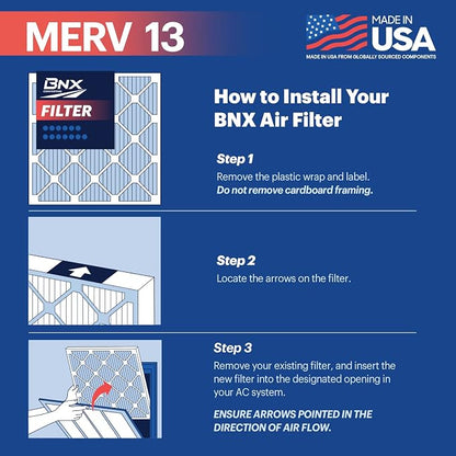 BNX 20x20x1 MERV 13 Air Filter 2 Pack - Image 5