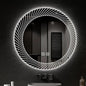 31.5 Inch LED Round Bathroom Mirror, Wall Mounted Multifunction Bathroom Vanity by JSLJDM