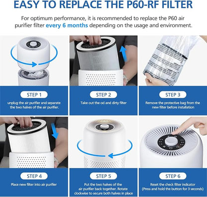4 Pack P60 Replacement Filter Only Compatible - Image 6