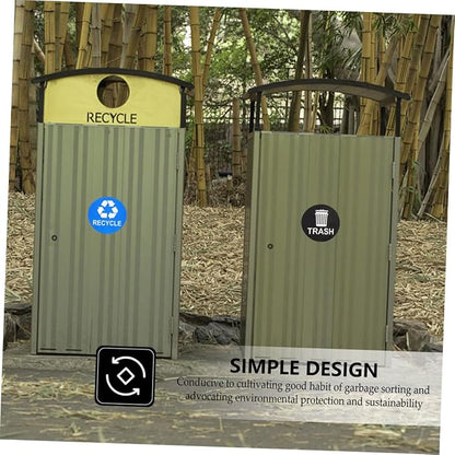 8pcs Garbage Can Stickers Waste Sorting Decals Recycling Bin Sticker Kitchen - Image 4