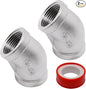 45 Degree Elbow 2PCS, 3/4" NPT Female x 3/4" NPT Female 304 Stainless Steel by SSYDIEN
