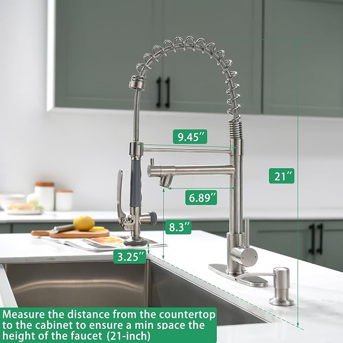Fapully Commercial Pull Down Kitchen Sink Faucet - Image 6