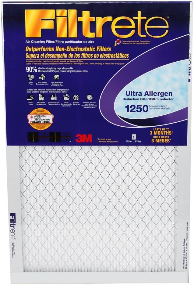 3M 2020DC-6 12" X 24" Filtrete Ultra Allergen Reduction Filters - Image 2