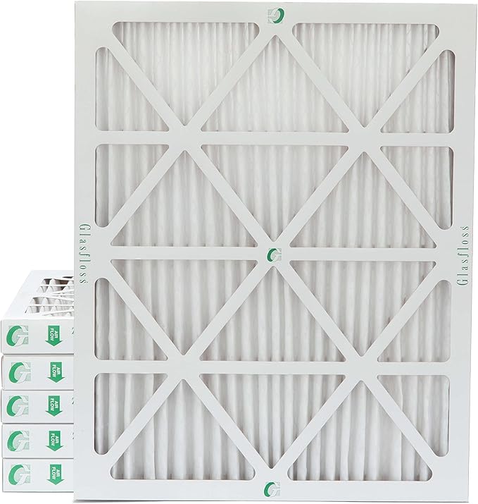 Glasfloss 18x24x2 MERV 10 2" Inch Pleated Air Filters Box of 6. Actual Size: by Glasfloss