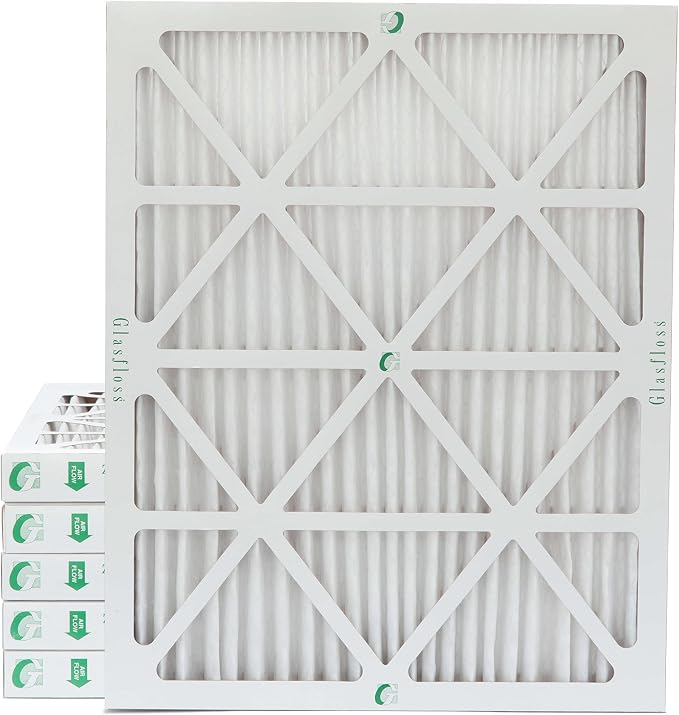 Glasfloss 16x20x2 MERV 10 2" Inch Pleated Air Filters Box of 6. Actual Size: by Glasfloss