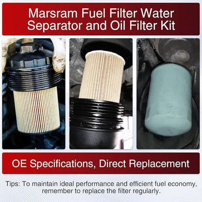 Marsram 6.7 Cummins Fuel Filter and Oil Filter Kit Fits - Image 7