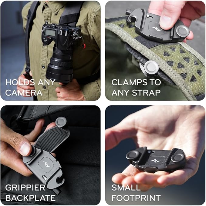 Peak Design Capture Camera Clip V3, Ocean with Plate, Holds DSLR, Compact and Point and Shoot Bodies, Secure, Stable and Accessible, Attaches to Straps and Belts, Quick Release, 200 lb Capacity