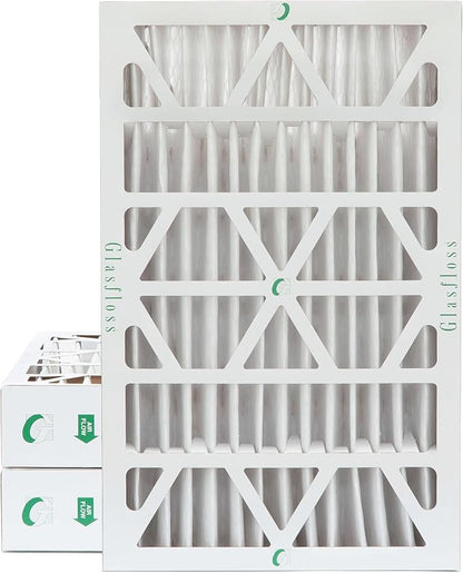 Glasfloss 16x25x4 MERV 10 4" Inch Pleated Air Filters Box of 3. Actual Size: by Glasfloss