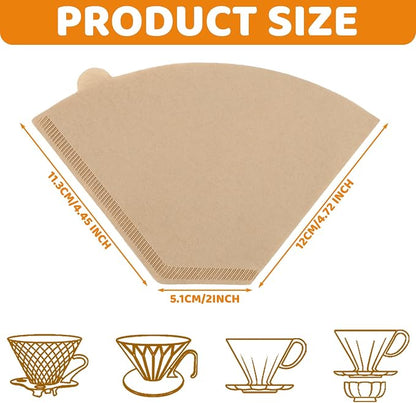 320 Count #4 Coffee Filters 8-12 Cup Disposable Coffee Filters 4 Cone Paper - Image 2