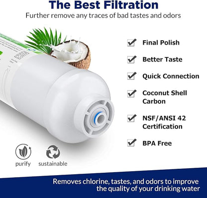 Membrane Solutions T33 Inline Water Filter, Post-Carbon Filter - Image 4