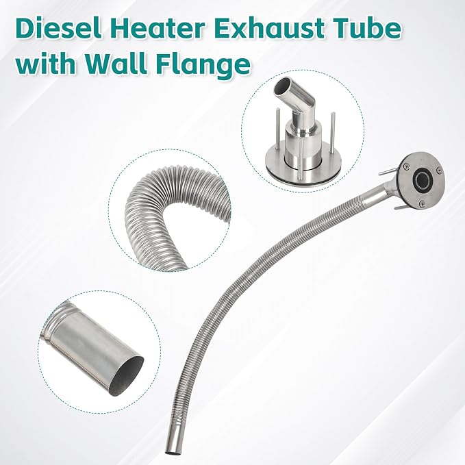 24mm Stainless Steel Exhaust Pipe Air Intake Filter and Pipe Double Wall - Image 4