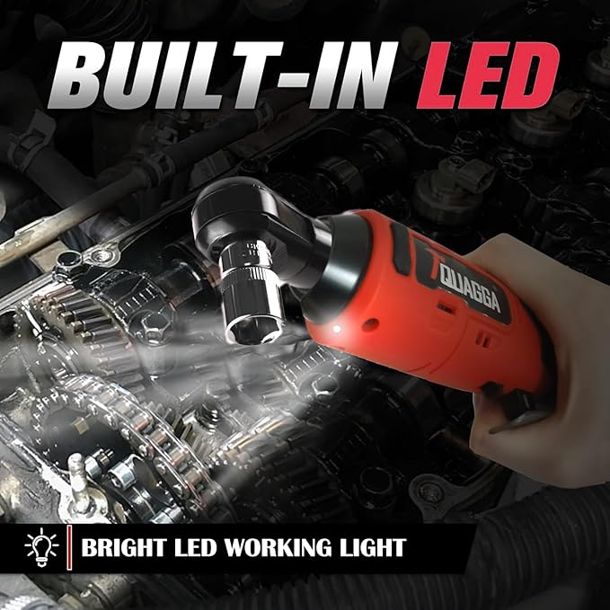3/8" Cordless Electric Ratchet Wrench Set, 12V Power Ratchet Tool Kit - Image 6