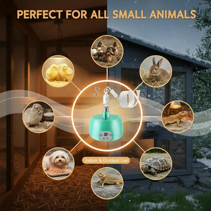 Enhon 2 Sets Chicken Coop Heater, Timing Heat Lamp - Image 9