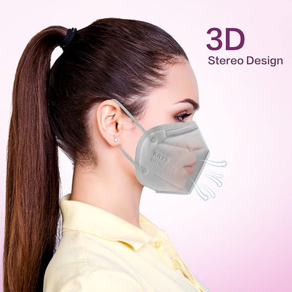 Miuphro KN95 Face Mask 50 Pack, Disposable Respirator Masks, 5 Layer Design - Image 5