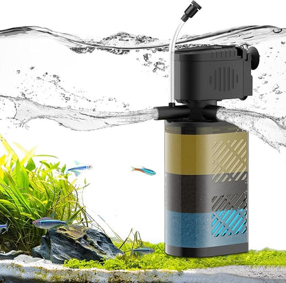 Aquarium Filter for 20-60 Gallon Tanks, Internal Fish Tank Filter, Powerful by Devopet