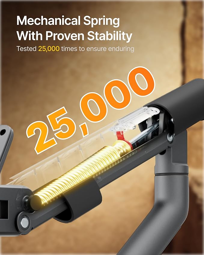 monTEK Single Monitor Arm for 17-40 Inch Screens, Up to 24.25lbs, Heavy Duty Monitor Mount with VESA Mount, Full Motion Adjustment Monitor Stand C-Clamp/Grommet Base,Dark Gray,MA1010DG