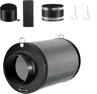 MELONFARM Air Filtration Kit 4", Built-in 14cm Fan Low Nois Carbon Filter by MELONFARM