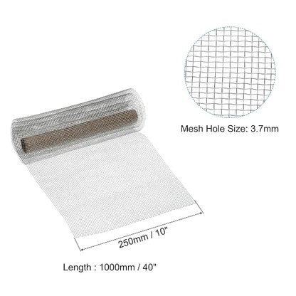 PATIKIL 40" L x 10" W Woven Wire Mesh, 6 Mesh 316L Stainless Steel Air Vent - Image 2