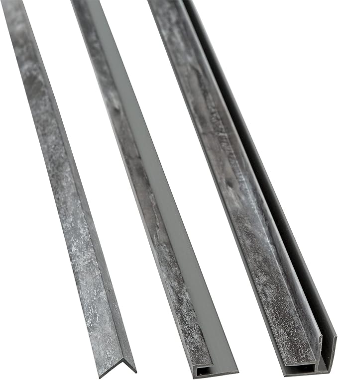 Palisade 78in x 60in x 36in Waterproof Vinyl Shower Surround Kit with Accessories in Urban Cliff