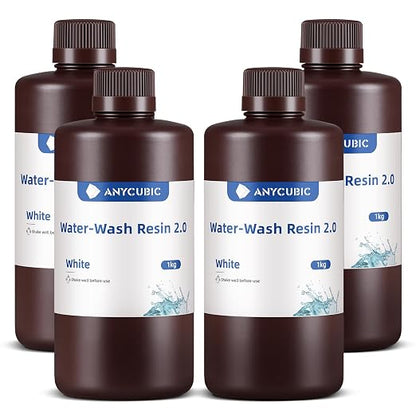 ANYCUBIC Water Washable 3D Printer Resin 2.0 Bundle, 405nm High Precision by ANYCUBIC