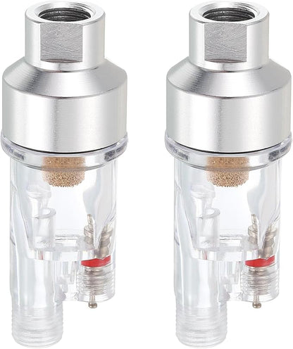 PATIKIL 2 Pcs Air Brush In-Line Filter, 1/8 BSP Inlet and Outlet Threads Mini by PATIKIL