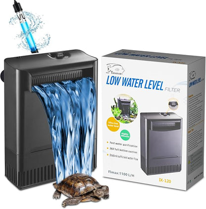 Turtle Tank Filter Aquarium Filter w/ Detachable U-V Light - Image 2