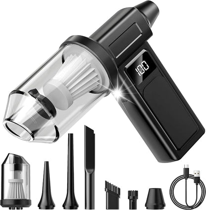 Compressed Electric Air Duster & Handheld Car Vacuum Cleaner 2-in-1-10000mAh by Tuykay