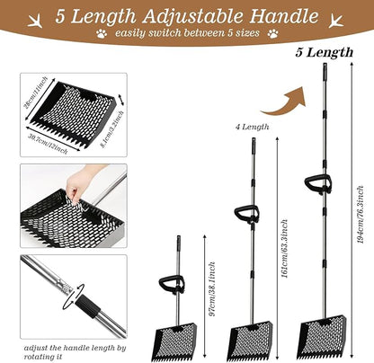 12-Inch Heavy Duty Chicken Poop Scooper & Rake 2-in-1 - Image 3