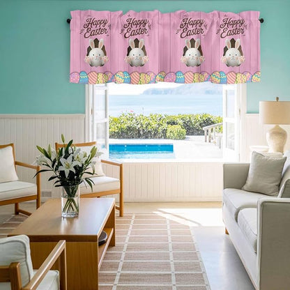 Pink Easter Curtain Valances for Windows, Kitchen Valance Window Treatment - Image 8