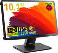 Touch Screen Monitor with Case,ROADOM 10.1’’ Raspberry Pi Screen, IPS FHD 1024×600,Responsive and Smooth Touch,Dual Built-in Speakers,HDMI Input,Compatible with Raspberry Pi 5/4/3/Zero,Versatile Stand