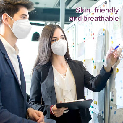 Miuphro KN95 Face Mask 50 Pack, Disposable Respirator Masks, 5 Layer Design - Image 7