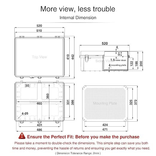 QILIPSU Waterproof Junction Box IP67 Outdoor Plastic Electrical Project - Image 6