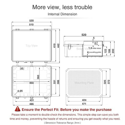 QILIPSU Waterproof Junction Box IP67 Outdoor Plastic Electrical Project - Image 6