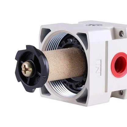 1/4 Inch NPT Air Filter Regulator Combo Piggyback, Air Compressor Water - Image 5
