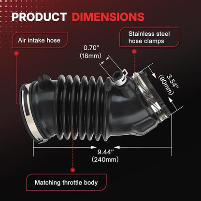 17228-5J6-A00 Air Cleaner Intake Hose Tube - Image 4