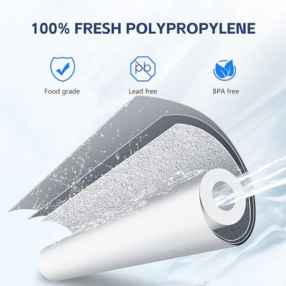 BLUERISE 5 Micron 10" x 2.5" Water Filter Replacement Whole House Sediment Home - Image 3