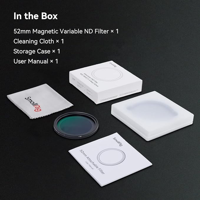 SmallRig 52mm Magnetic Variable ND Filter ND2-ND32 No X Cross HD Optical Glass - Image 8
