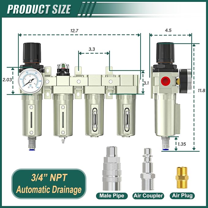 Industrial Grade 4-Stage Air Drying System, 3/4" NPT - Image 2