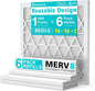 14x14x1 Refillable Air Filter Kit, MERV 8, 1 Reusable Frame ＆ 6 Refills by AErovivo