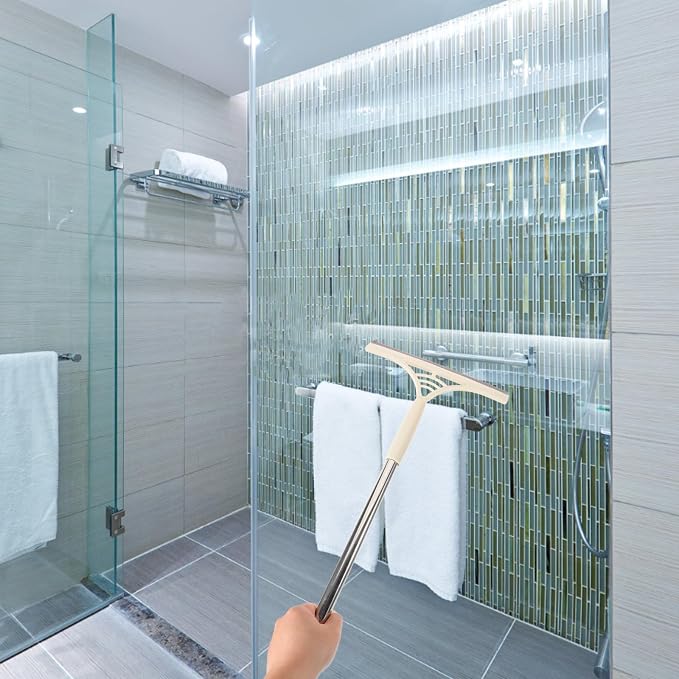 Multifunction Window Squeegee and Floor Wiper, Khaki Glass Cleaner Tool - Image 9