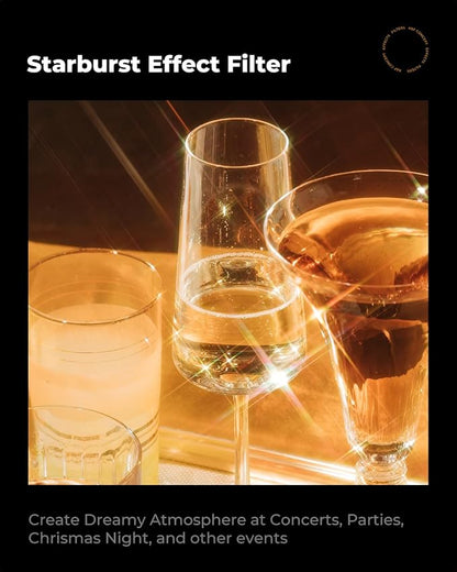 K&F CONCEPT 52mm Variable Star Filter Cross Screen Starburst Filter 4, 8 Points - Image 4
